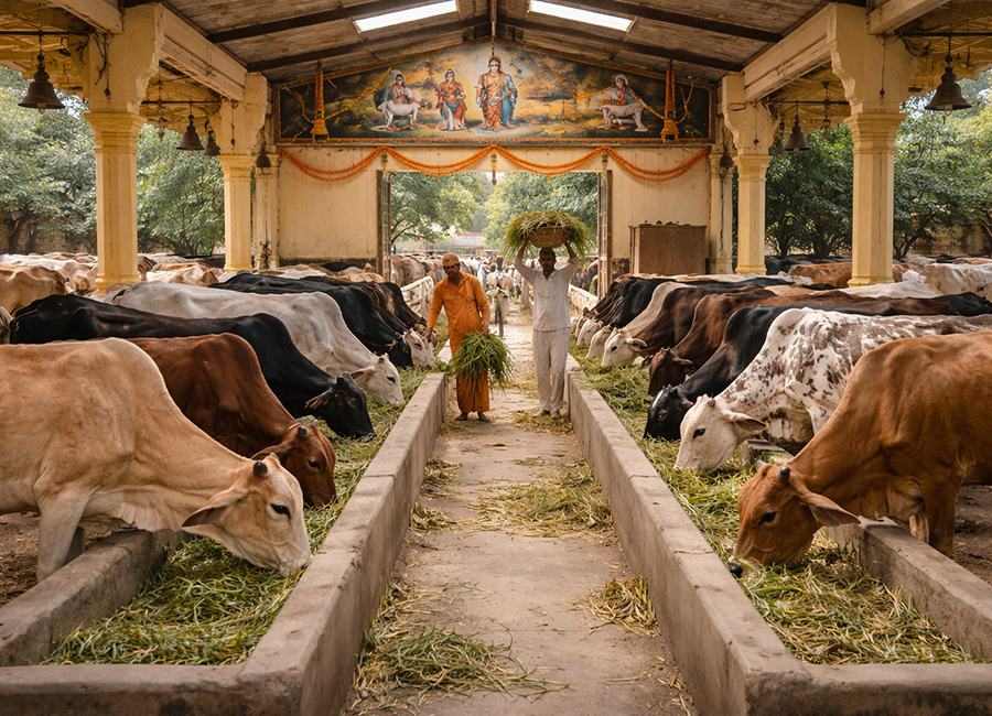 Children learning scriptures at the temple school